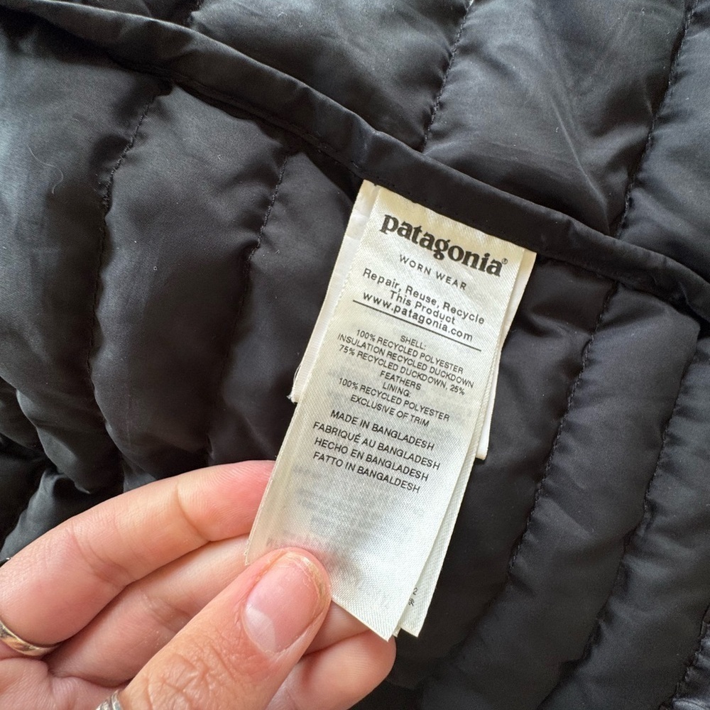 Patagonia Nano Down Parka - Black - Size XS (read) (F) - Picture 7 of 9